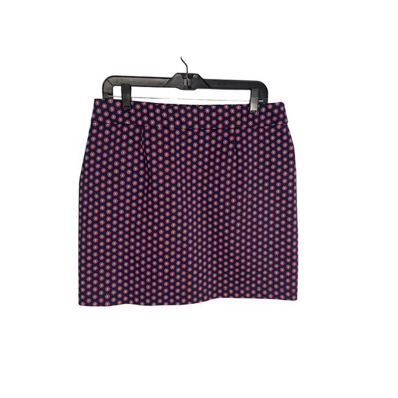 Croft & Barrow The Effortless Stretch Skort blue white red w/ pockets women's 12 - Picture 1 of 6